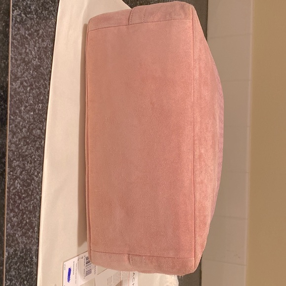 COACH Soft pink tiny C jacquard fabric & suede base w/ matching keychain. F11666 - Picture 7 of 12